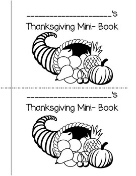 Thanksgiving Mini-Book by Kelly Sanchez TPT | TPT