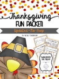 Thanksgiving Mini Fun Packet! NO-PREP!