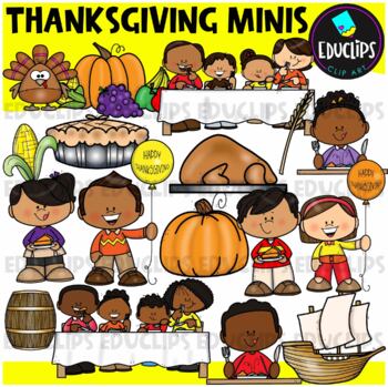 Preview of Thanksgiving Minis Clip Art Set {Educlips Clipart}