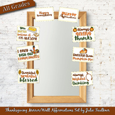 Thanksgiving Mirror Affirmations Poster Set, Growth Mindset