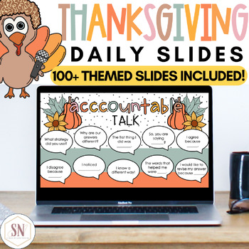 Preview of Thanksgiving Morning Slides Editable| Fall Morning Slides Editable * NEW