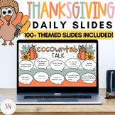 Thanksgiving Morning Slides Editable| Fall Morning Slides 