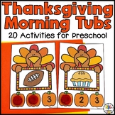 Thanksgiving Morning Tubs for Preschool - November Morning