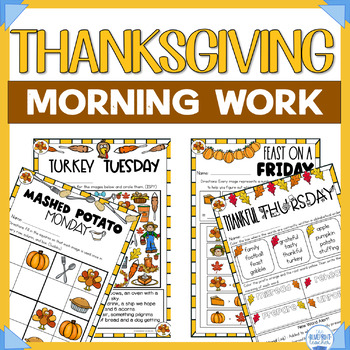 Preview of Thanksgiving Morning Work | Thanksgiving Fun