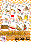 Thanksgiving Movement Cards for Preschool and Brain Break