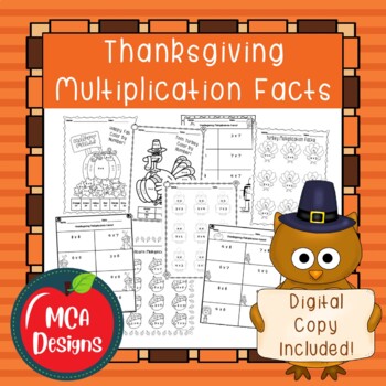 Preview of Thanksgiving Multiplication Facts