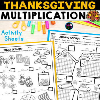 Preview of Thanksgiving Multiplication Facts Practice | November Math Activity Worksheets