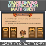 Thanksgiving Multiplication Practice Digital Math Game