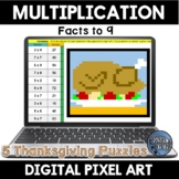 Thanksgiving Multiplication Practice and Fact Fluency Digi