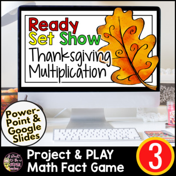 Preview of Thanksgiving Multiplication | November Math Games | Multiplication Facts Fluency