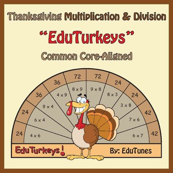 Preview of Thanksgiving 3rd Grade Math Printables & Digital Activities | Distance Learning