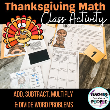 Preview of Thanksgiving Multiplication and Division Word Problems 