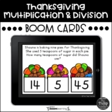 Thanksgiving Multiplication and Division Word Problems Boo