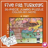 Thanksgiving Music Activity: GIANT 5 Fat Turkeys Color-by-