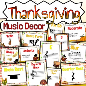 Thanksgiving Music Classroom Decor | BUNDLE | Music Classroom Posters