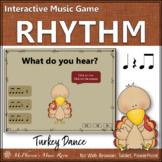 Thanksgiving Music Eighth Notes Interactive Rhythm Game {T