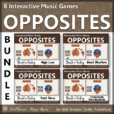 Thanksgiving Music Opposites and Comparatives Interactive 