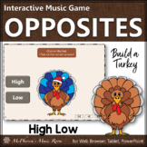 Thanksgiving Music High and Low Interactive Music Game {Bu