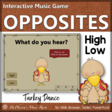 Thanksgiving Music High and Low Interactive Music Game {Tu