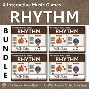 Preview of Thanksgiving Music | Interactive Rhythm Games {Build a Turkey Bundle}