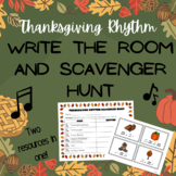 Thanksgiving Elementary Music Write the Room and Scavenger Hunt