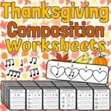 Thanksgiving Music Worksheets | Thanksgiving Composition A