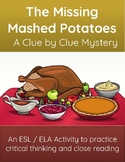 Thanksgiving Mystery Activity: The Missing Mashed Potatoes