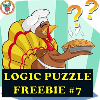 Preview of Thanksgiving Mystery Logic Puzzle Freebie #7