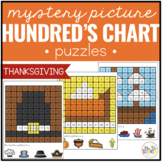 Thanksgiving Mystery Picture Hundred's Chart Puzzles