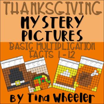 Thanksgiving Mystery Pictures Basic Multiplication Facts 1 ...