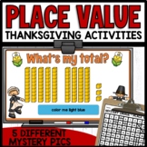 Thanksgiving Mystery Pictures Math Place Value Worksheets