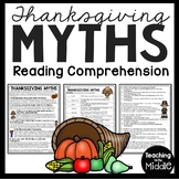 Thanksgiving Myths Informational Text Reading Comprehensio