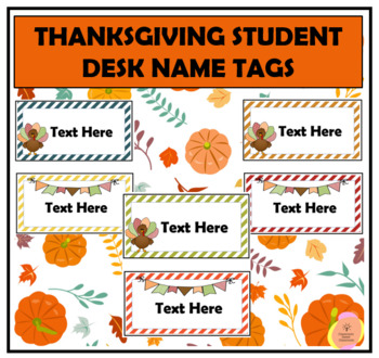 Thanksgiving Name Tags (Editable) by Classroom Sweet Classroom TpT