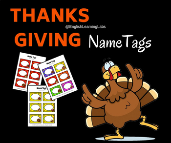 Thanksgiving Name Tags for Kindergarten and Pre Primary (Printable)