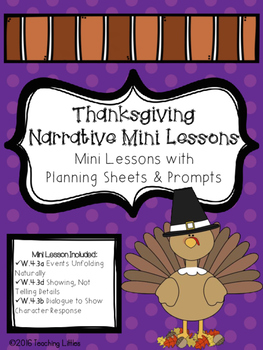 Preview of Thanksgiving Narrative Mini Lesson Unit