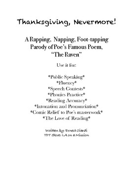 Preview of Thanksgiving, Nevermore! (With Apologies to Edgar Allan Po