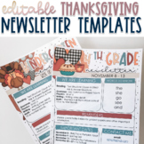 Thanksgiving Newsletter Templates