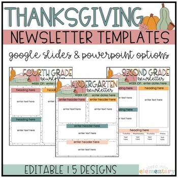 Preview of Thanksgiving Newsletter Templates | Thanksgiving Edition | Editable