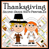 Thanksgiving No Prep Math 2nd Grade | Math Skills Review |