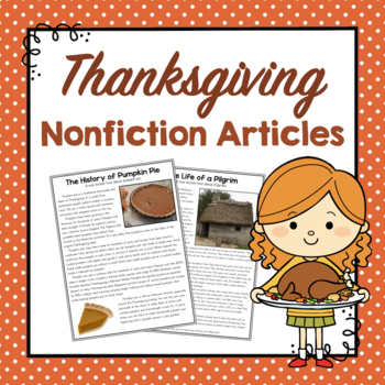 Preview of Thanksgiving Nonfiction Articles | Nonfiction Articles About Thanksgiving
