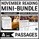 Thanksgiving Nonfiction Reading Comprehension Passages Bundle