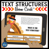 Thanksgiving Nonfiction Text Structures Boom Cards