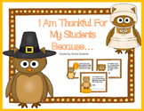 Thanksgiving Note From The Teacher Freebie