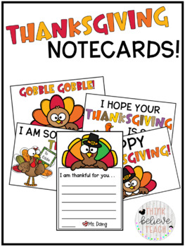 Preview of Thanksgiving Notecards