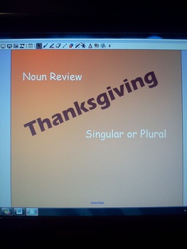 Preview of Thanksgiving Noun Review- Identifying Singular and Plural Nouns