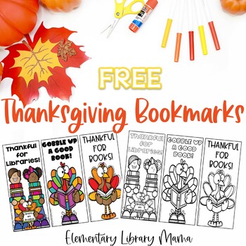 Preview of Thanksgiving November Bookmarks