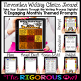 Thanksgiving  November Digital Writing Prompts 