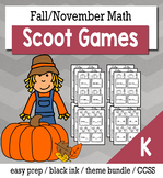 Thanksgiving November Kindergarten {Scoot Game/Task Cards}