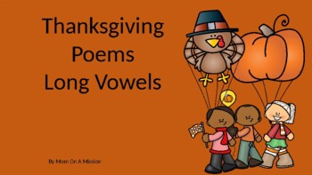 Preview of Thanksgiving November Poems Long Vowels