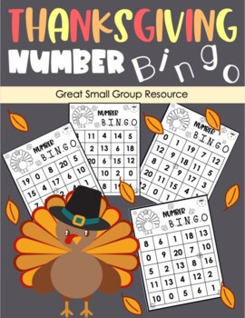 Preview of Thanksgiving Number Bingo